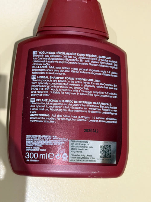 BIOXCIN Forte Herbal Shampoo for Intensive Hair Loss (300ml)