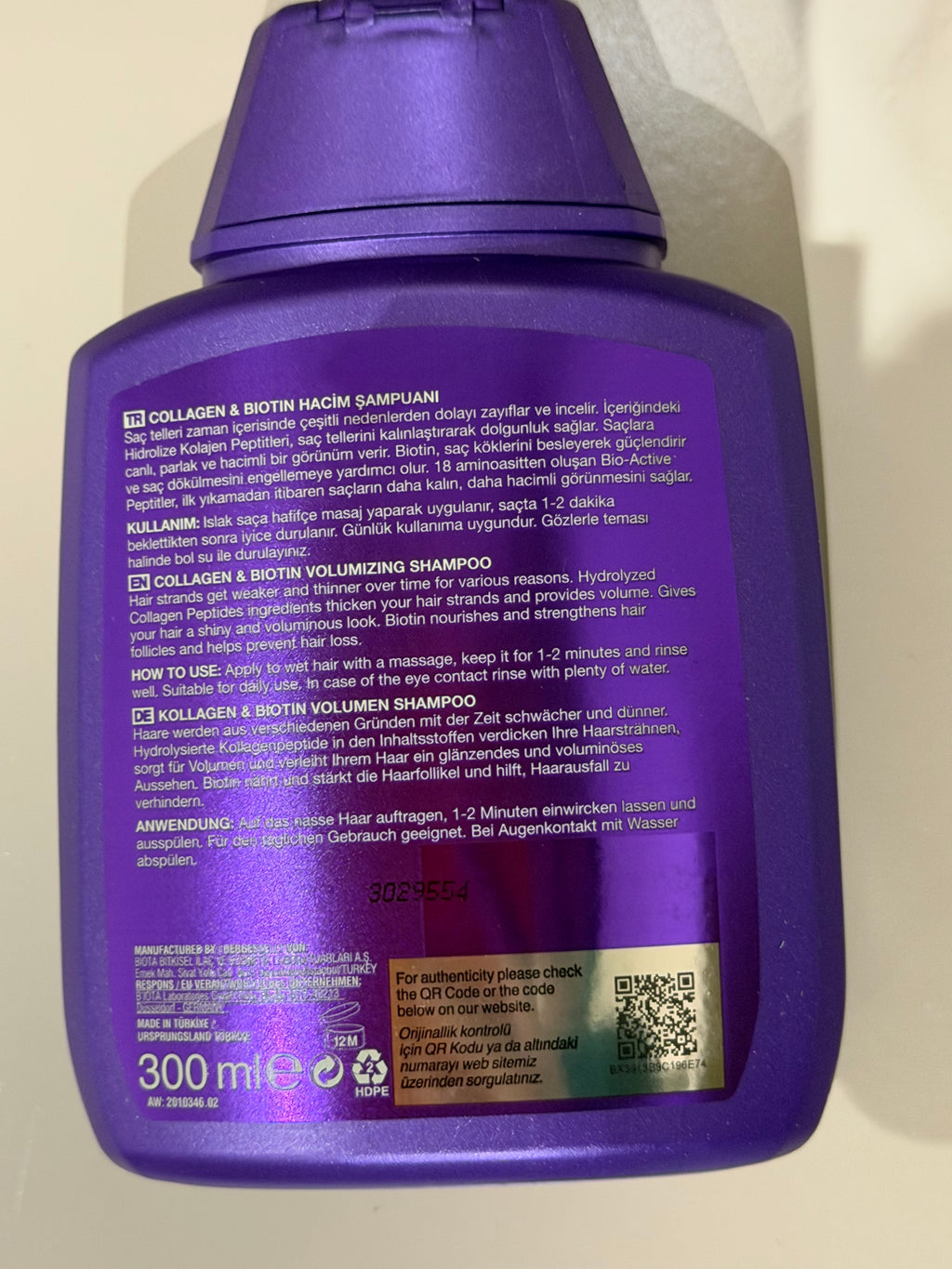 BIOXCIN Collagen & Biotin Volumizing Shampoo (300ml)