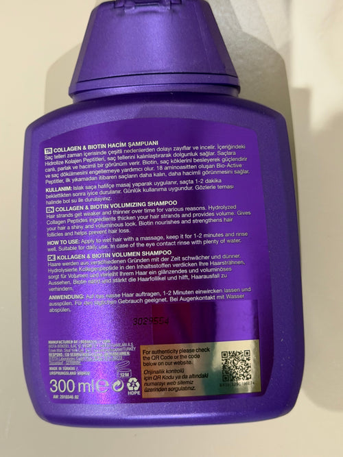 BIOXCIN Collagen & Biotin Volumizing Shampoo (300ml)